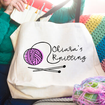Personalised Knitting Bag, 2 of 5