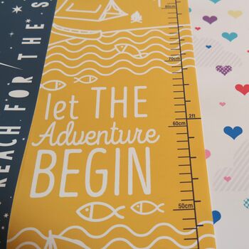Personalised Mountain Adventure Canvas Height Chart, 8 of 11