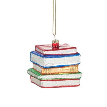 Personalised Stack Of Books Bauble For Reader, 2 of 4