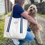 Personalised Varsity Dog Lover Organic Tote Bag, thumbnail 9 of 12