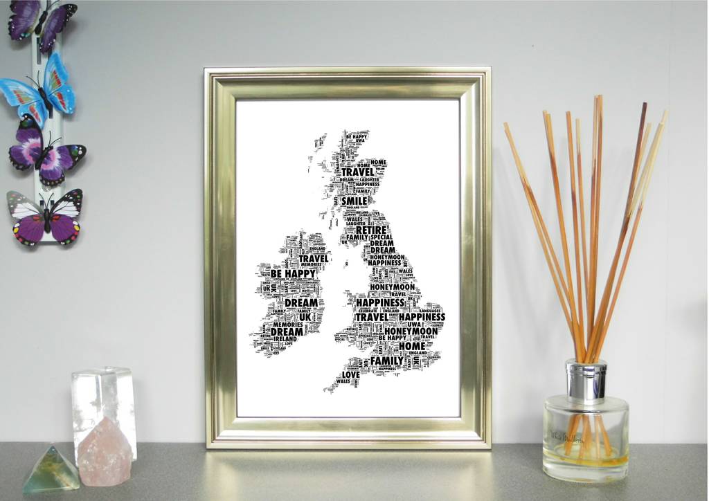 Personalised Maps UK Australia Italy Scotland Thailand, 1 of 9