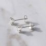 Sterling Silver Cubic Zirconia Stud Earrings, thumbnail 5 of 5