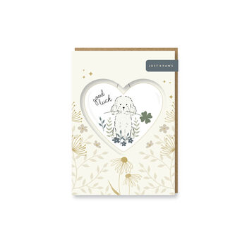 Just Paws 'Good Luck' Greeting Card With Heart Hanger, 3 of 3