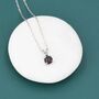 Sterling Silver Tiny Black Opal Pendant Necklace, thumbnail 5 of 12