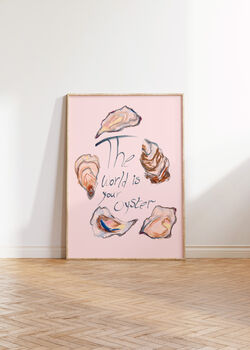The World Is Your Oyster Illustrated Art Print, 3 of 5