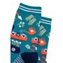 Women's Gardening Bamboo Socks Teal, thumbnail 2 of 4