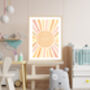 Children's Boho Sun Bedroom Birthday Art Print Gift, thumbnail 5 of 7