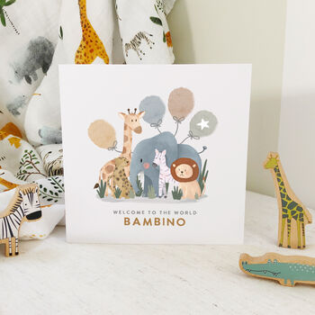 Safari Welcome To The World Bambino Card, 2 of 2