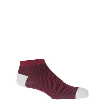 Lux Taylor Burgundy Luxury Crew And Trainer Men’s Socks, 3 of 6