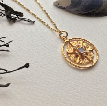 Moonstone Compass Necklace, 3 of 7