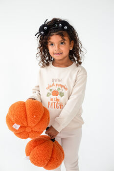 Child's Halloween 'Cutest Pumpkin' Embroidered Personalised Sweatshirt Jumper, 7 of 10