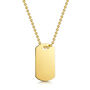 Army Dog Tag With Bead Chain 18 K Gold Plated Silver, thumbnail 4 of 5