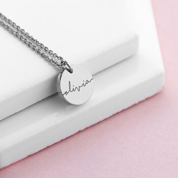 Personalised Disc Necklace, 7 of 8