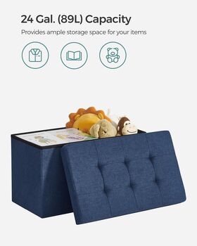 Ottoman Storage Chair And Footrest, 3 of 8