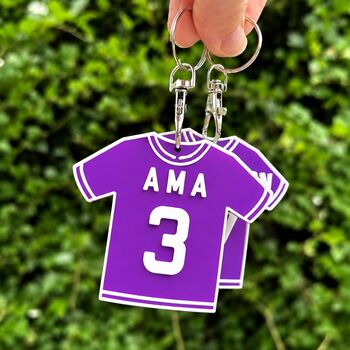 Personalised Football Shirt Keyring, 3 of 10