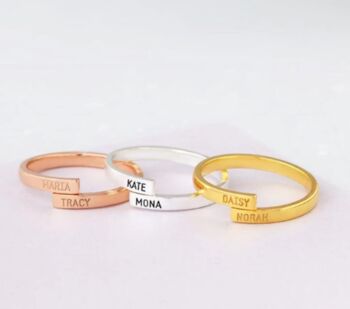 Intertwined Personalised Ring, 3 of 7