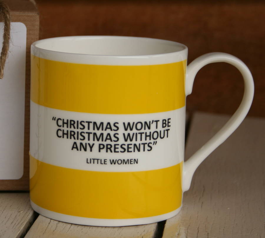 'Little Women Quote' Coasters And Fine Bone China Mugs By The Pot Bank