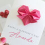 Happy Galentine's Day Origami Heart Card, thumbnail 1 of 3