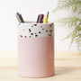 Ceramic Hand Glazed Pale Pink Pen Pot, thumbnail 1 of 2