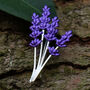 Lavender Purple Flower Brooch, thumbnail 1 of 5