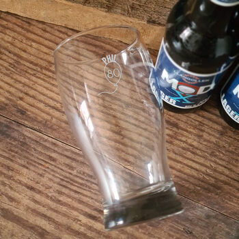 Personalised 80th Birthday Gift Balloon Pint Glass, 6 of 7