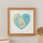 Personalised Location Sri Lanka Map Heart Print, thumbnail 1 of 4