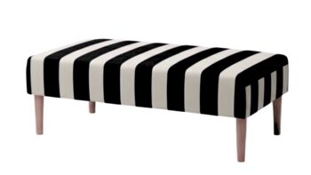 Hand Painted Upholstered Stripe Coffee Table Ottoman, 2 of 12