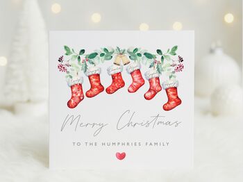 Personalised Red Christmas Stockings *Up To Six Stockings, 6 of 6