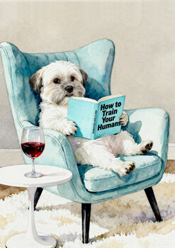 Your Own Dog Reading Book, 'How To Train A Human' Print, Customise Colours And Book Title, 11 of 12