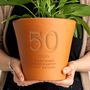 Personalised Birthday Engraved Terracotta Pot, thumbnail 1 of 4