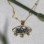 Gold Plated Sterling Silver Hieroglyphics Necklace, thumbnail 5 of 10