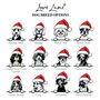 Personalised Santa Paws Pet Dog Breed Christmas Red T Shirt, thumbnail 3 of 3