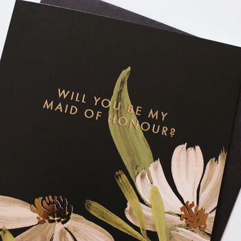 Floral Maid Of Honour Proposal Card, 3 of 4