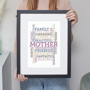 Personalised Lilac Word Art Print 'Use Any Words', 7 of 8