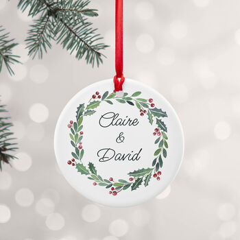 Personalised Couple's Christmas Decoration, 10 of 11