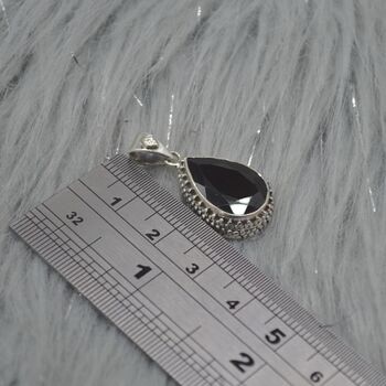 Red Garnet Teardrop Pendant: Sterling Silver, 7 of 9