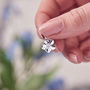 Forget Me Not Personalised Solid Silver Charm, thumbnail 2 of 10