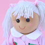 Personalised Pink Bird Jacket And Dress Rag Doll, thumbnail 2 of 3