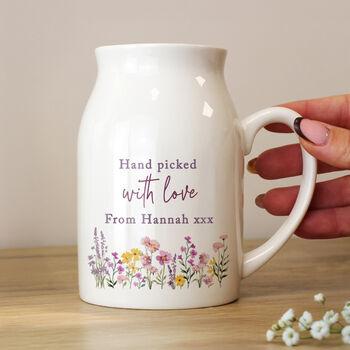 Personalised Wild Flower Jug Vase, 4 of 5