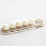 Delicate Multi Pearl Scarf Pin Brooch, thumbnail 3 of 5