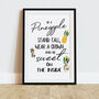 Be A Pineapple Inspirational Quote Typography Print, thumbnail 1 of 4