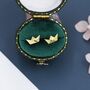 Origami Paper Boat Stud Earrings In Sterling Silver, thumbnail 6 of 12