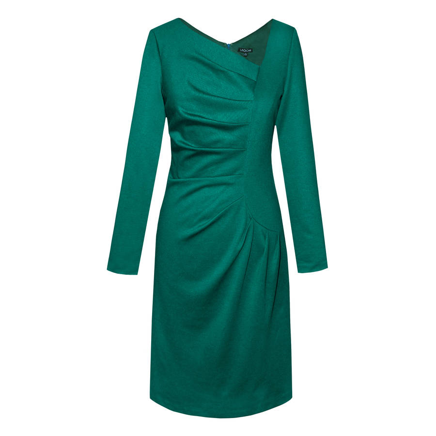 Frieda Dress Emerald By LAGOM | notonthehighstreet.com