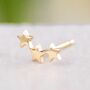Tiny 18ct Gold Vermeil Star Ear Climbers, thumbnail 3 of 6