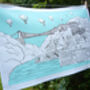 Bristol Tea Towel 'Clifton Balloons' Aqua, thumbnail 1 of 2