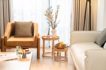 Boho Rattan Eco Friendly Table Set, 2 of 7