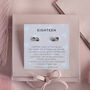 18th Birthday Earring Studs, thumbnail 4 of 5