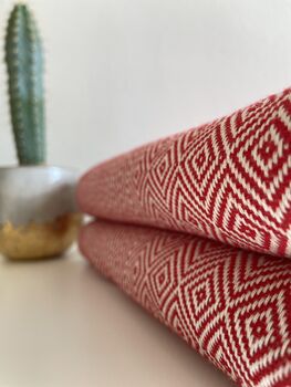 Diamond Design Red Sofa Throw, 5 of 8