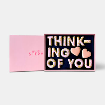 Thinking Of You Letterbox Message Cookies Pink, 2 of 7
