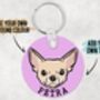 Chihuahua Portrait Keyring, thumbnail 3 of 6